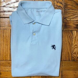 Express light blue short sleeve polo shirt size: L